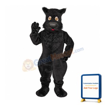 Cute Black Dog Mascot Costume