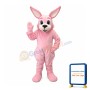 Friendly Pink Rabbit Mascot Costume