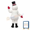 Friendly Christmas Snowman Mascot Costume