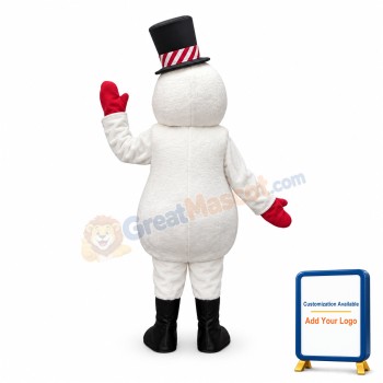 Friendly Christmas Snowman Mascot Costume