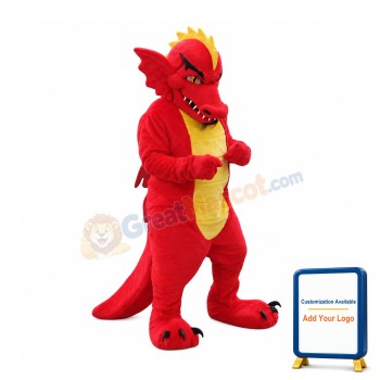 Red Dragon Mascot Costume