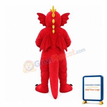 Red Dragon Mascot Costume