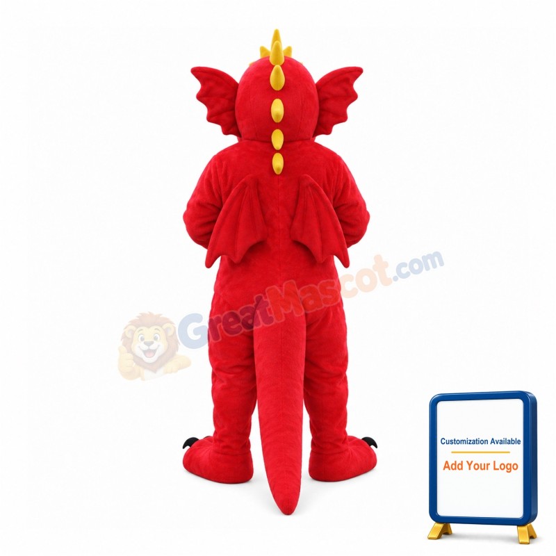 Red Dragon Mascot Costume
