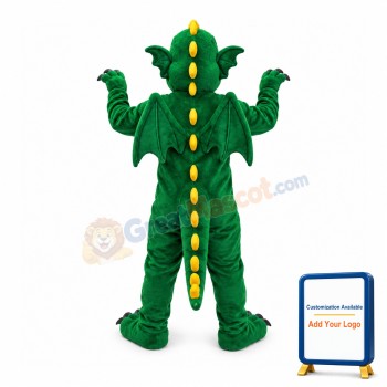Fierce Green Dragon Mascot Costume