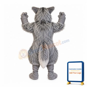 Fierce Realistic Wolf Mascot Costume