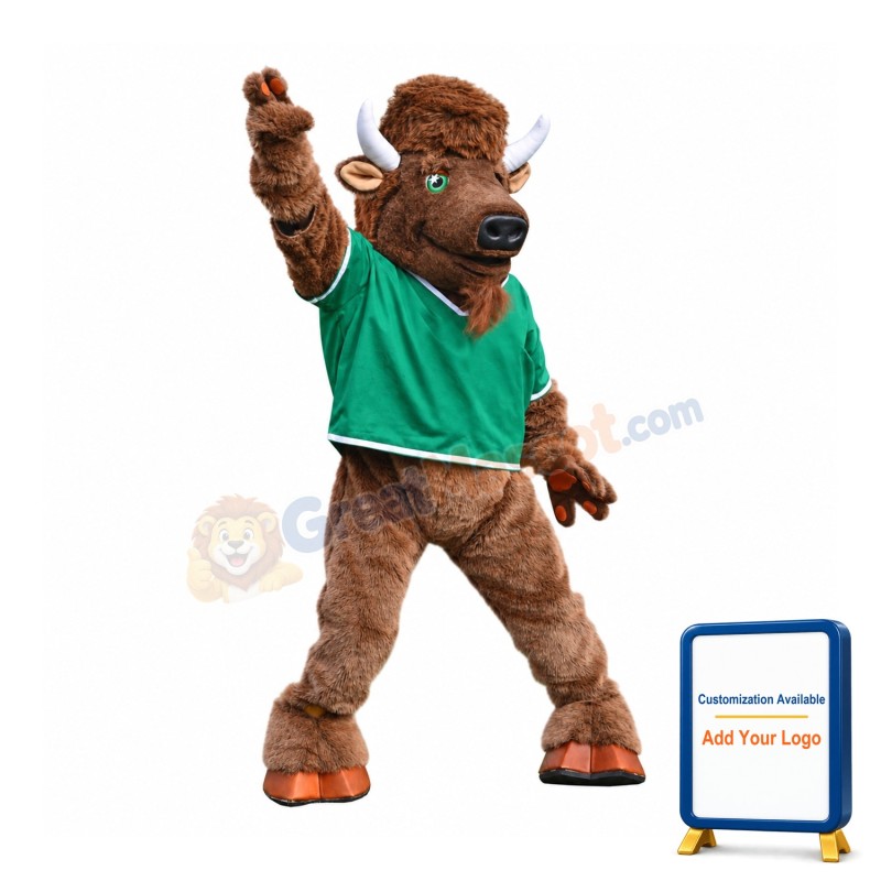 Power Sport Bison Mascot Costume