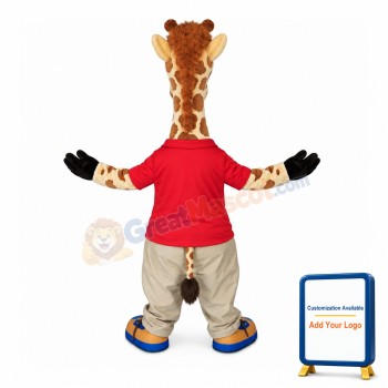 Realistic Giraffe Mascot Costume