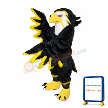 Fierce Black Hawk Mascot Costume