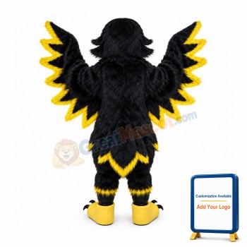 Fierce Black Hawk Mascot Costume