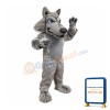 Power Fierce Grey Wolf Mascot Costume