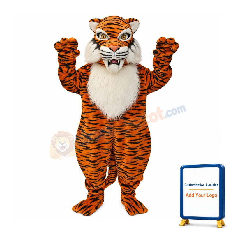 Super Power Tiger Mascot Costume