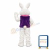 Friendly Purple Suit Easter Bunny Mascot Costume