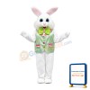 Friendly Green Suit Easter Bunny Mascot Costume