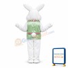 Friendly Green Suit Easter Bunny Mascot Costume
