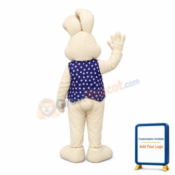 Beautiful White Easter Bunny Mascot Costume