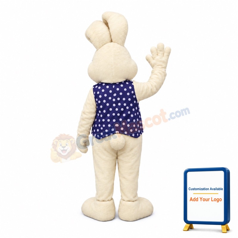 Beautiful White Easter Bunny Mascot Costume
