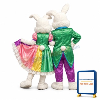 Loving Mr & Mrs Bunny Mascot Costume