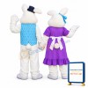 Lovely Mr & Mrs Bunny Mascot Costume