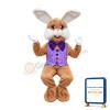 Friendly Lightweight Brown Bunny Mascot Costume