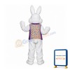 Friendly White & Pink Bunny Mascot Costume