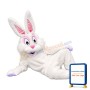 Friendly White Rabbit Mascot Costume
