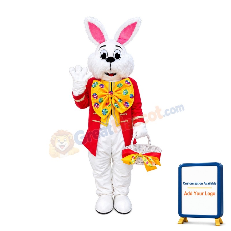 Red Wendell Rabbit Mascot Costume
