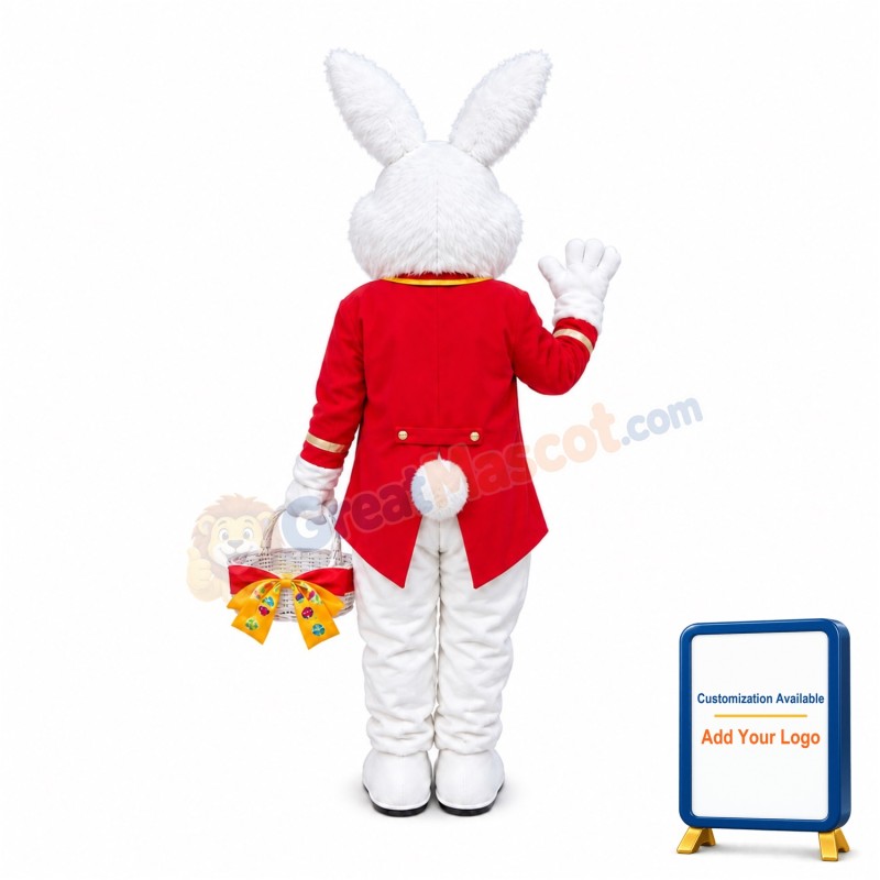 Red Wendell Rabbit Mascot Costume