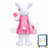 Pink Dress Easter Bunny Mascot Costume