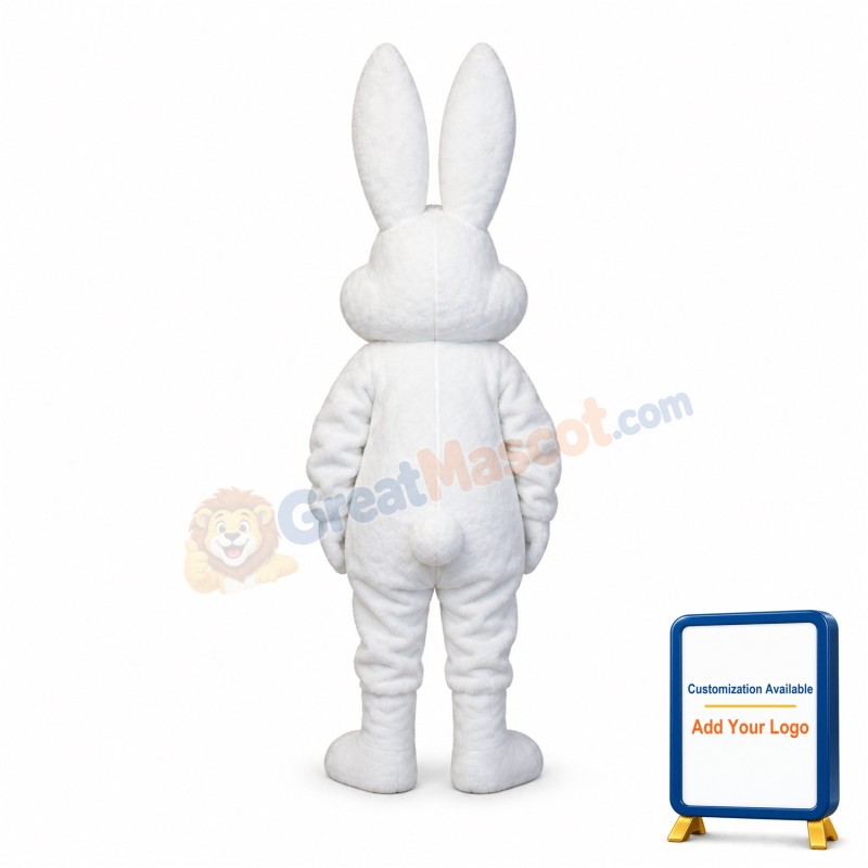 Cute White Easter Bunny Rabbit Mascot Costume