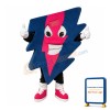 Happy Colorful Lightning Mascot Costume