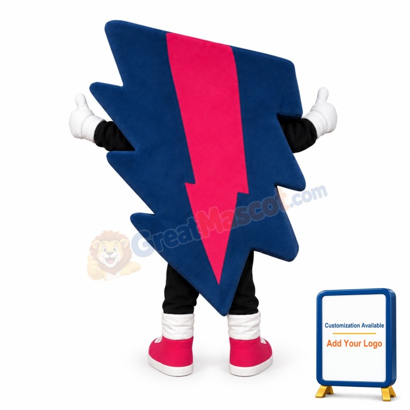Happy Colorful Lightning Mascot Costume