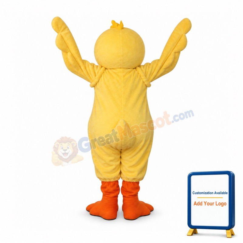 Happy Yellow Duck Mascot Costume