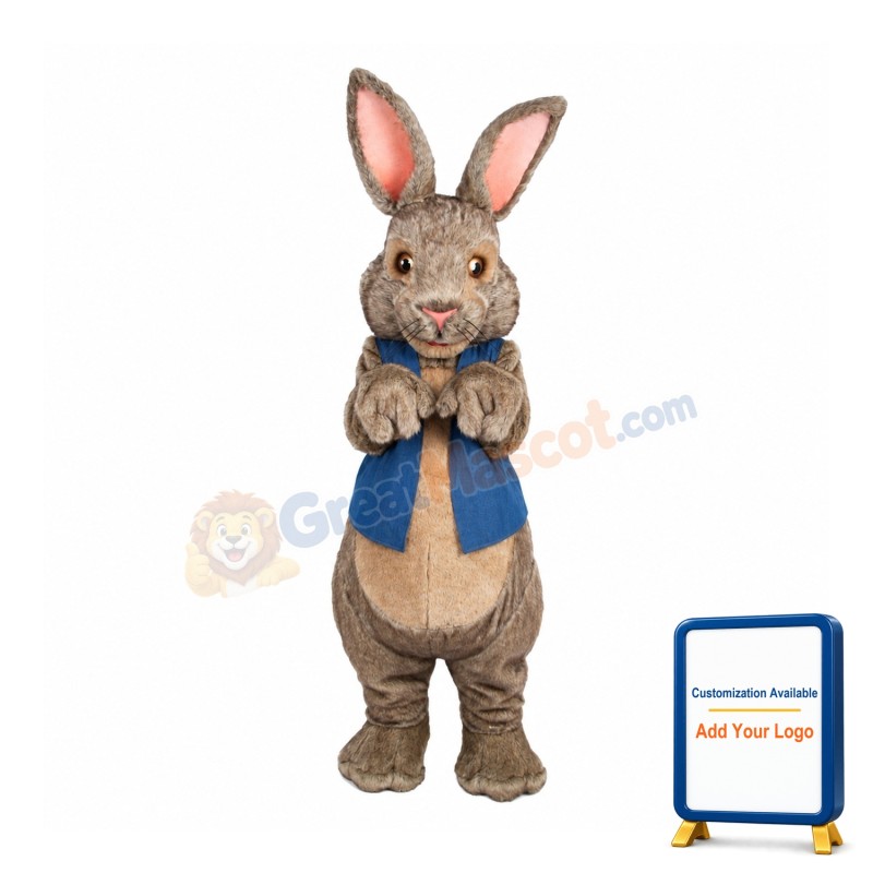 Brown Bunny Rabbit Mascot Costume