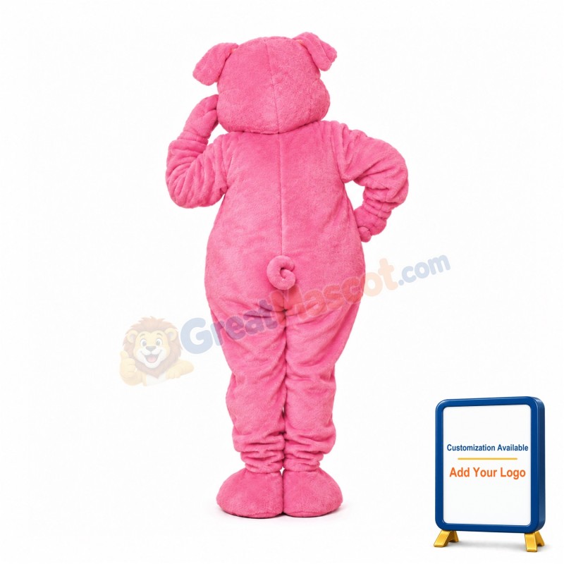 Pink Pig Mascot Costume