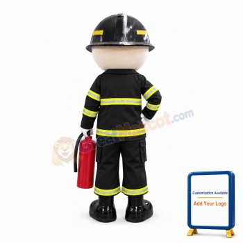 Young Fireman Mascot Costume