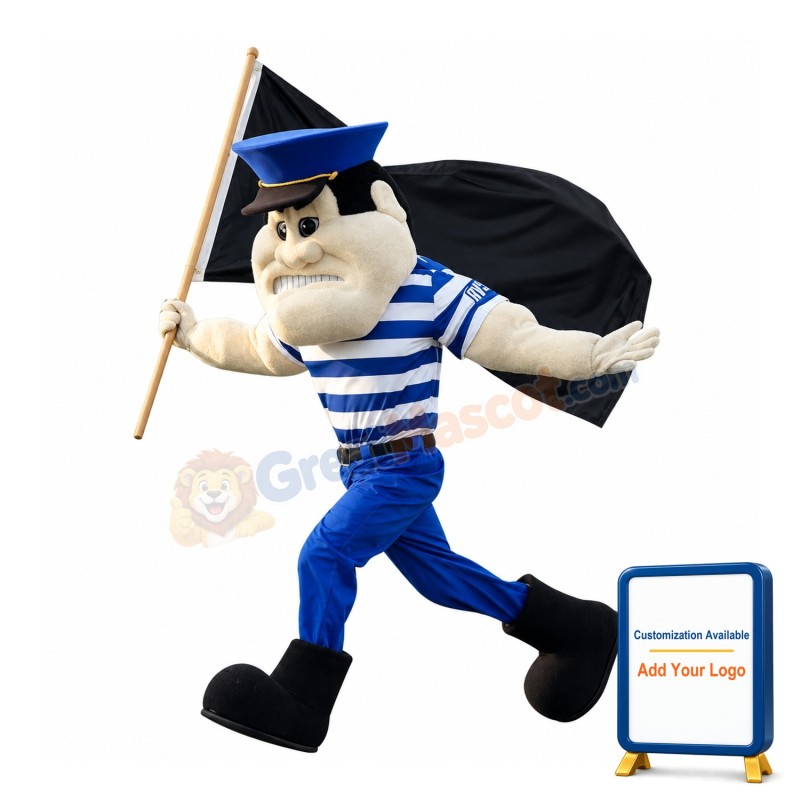 Power Navy Soldier Mascot Costume