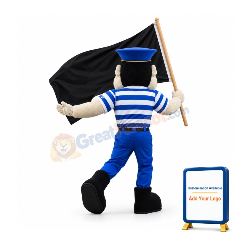 Power Navy Soldier Mascot Costume
