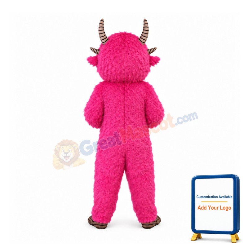 Pink Monster Mascot Costume