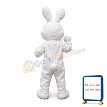 Happy White Rabbit Mascot Costume