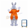 Orange Suit Easter Bunny Mascot Costume