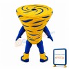 Yellow Power Tornado Mascot Costume