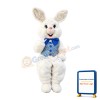 Friendly White Easter Bunny Mascot Costume