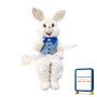 Friendly White Easter Bunny Mascot Costume