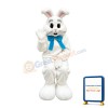 Happy White Easter Bunny Mascot Costume
