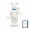 Happy White Easter Bunny Mascot Costume