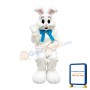 Happy White Easter Bunny Mascot Costume