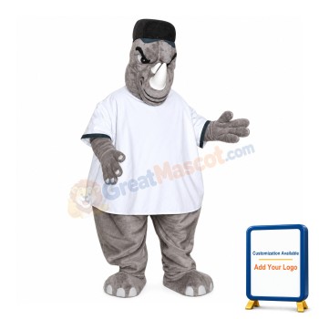 Fierce Rhino Mascot Costume