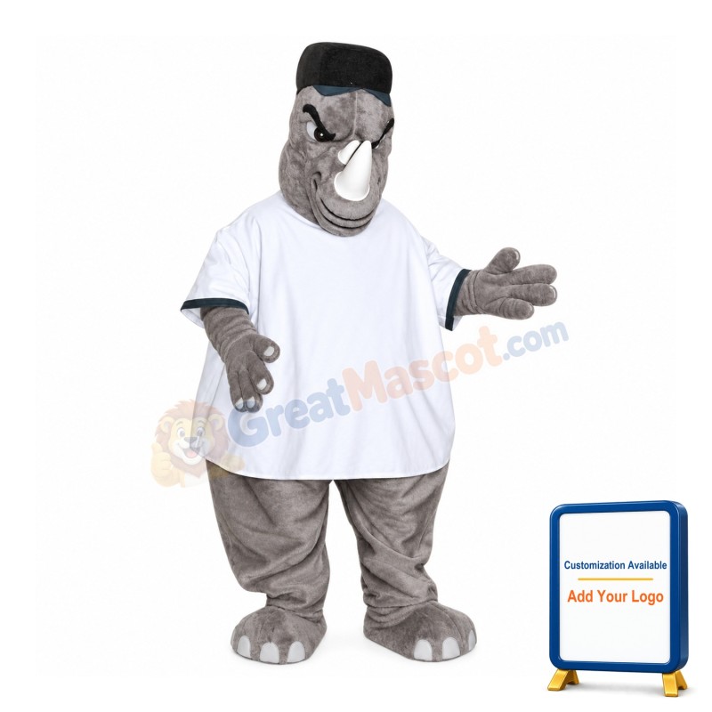 Fierce Rhino Mascot Costume