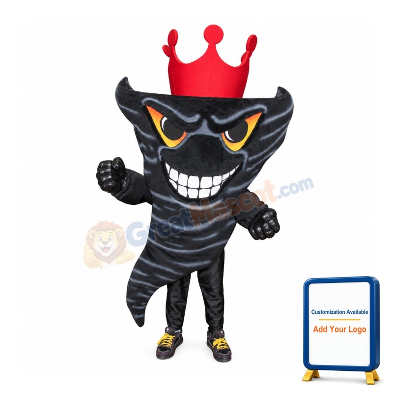 Black Tornado Mascot Costume