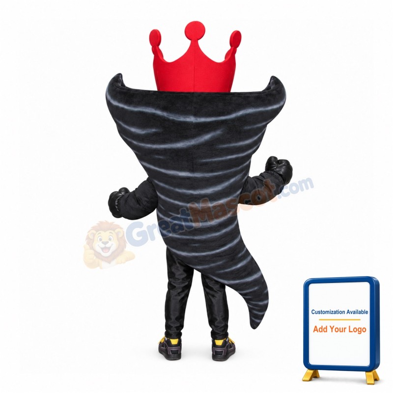 Black Tornado Mascot Costume